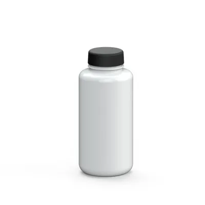 Produktbild von Wasserflasche "Refresh" 700 ml - Auslaufsichere und robuste Tritan Flasche für Schule, Sport und Freizeit - weiß/schwarz