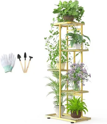 Zdjęcie produktu dla 5-poziomowa metalowa stojaka na kwiaty – wysokość 95 cm