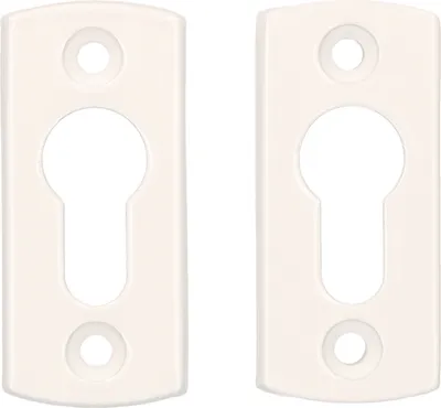 Produktbild von KOTARBAU® Satz 2 Schilder 70x32x9mm Weiß für Profilzylinder für Tore und Pforten