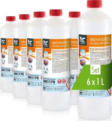 Produktbild von 6x 1 L Brennspiritus 94%