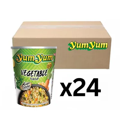 Produktbild von 24er-Pack Yum Yum Instantnudeln Gemüse CUP 70g