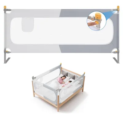 Obrázok produktu pre Ochranná zábrana na posteľ, 200 cm, s nastaviteľnou výškou