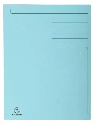 Produktbild von Exacompta 50x Aktenmappe + Index, 3 Klappen, 24x32cm für A4, Hellblau, 448006E