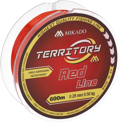 Zdjęcie produktu dla Mikado Vlasec Territory, kolor czerwony, 600 metrów, średnica 0,28 mm