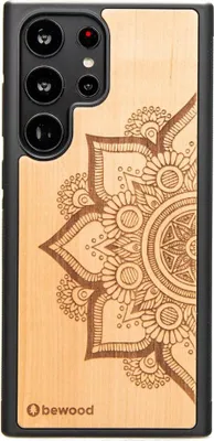 Produktbild von Bewood Holzhülle für Samsung Galaxy S23 Ultra MANDALA APFELBAUM