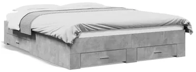 Obrázek produktu pro vidaXL Rám postele se zásuvkami betonově šedý 140x200 cm materiál na bázi dřeva