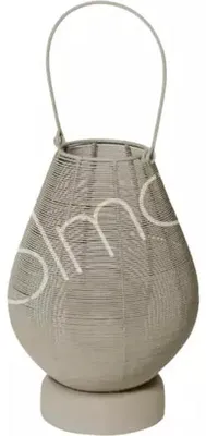 Productafbeelding van Laterne met glas, aluminium, kleur: ruw/zand, afmetingen: 25x25x37