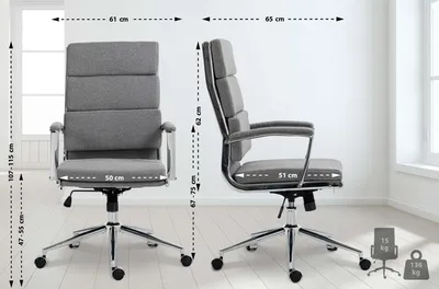 Produktbild von Bürostuhl HLO-CP169 Stoff grau