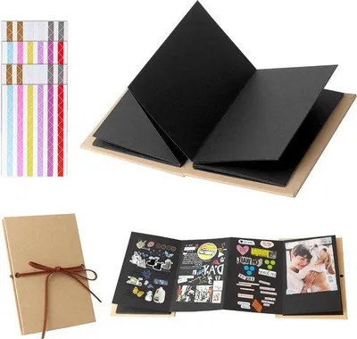 Zdjęcie produktu dla Album fotograficzny do samodzielnego zaprojektowania – styl akordeonowy DIY – 1 sztuka – papier pakowy