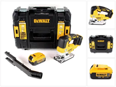 Image de DeWalt DCS 334 NT Scie sauteuse pendulaire sans fil Brushless 18V + 1x Batterie 4,0Ah + Coffret de transport - sans chargeur