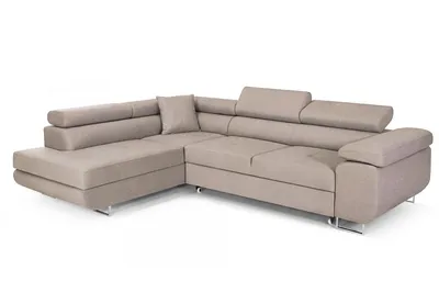 Produktbild von Ecksofa mit Schlaffunktion PASTI L-Form, Sofa Couch mit Bettkasten, Eckcouch, Schlafsofa, Couch mit Schlaffunktion LETTO 11 Ottomane Links