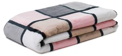 Produktbild von GÖZZE Antigua Cashmerefeeling Wohndecke flauschige wärmende Mikrofaser-Kuscheldecke mit Karomuster Altrosa / Taupe / Beere 150 x 200 cm