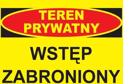 Zdjęcie produktu dla BTO-10 ZNAK - Teren prywatny wstęp wzbroniony