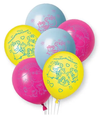 Zdjęcie produktu dla Zestaw balonów lateksowych - Świnka Peppa - 30 cm - 8 szt.