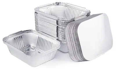 Alu-Wegwerpschalen 25 Stück mit Deckel 250 ml ofenfest