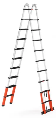 Produktbild von RMBO Klappbar Professionelle Multifunktionsleiter 6,2 m lang, Soft-Closing, Max. Belastung 150 kg, EN 131.6, Mehrzweckleiter, Teleskopleiter