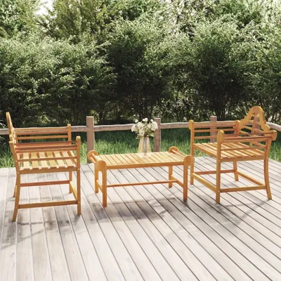 Produktbild von The Living Store Gartenstühle 2 Stk. 91x62x94 cm Massivholz Teak