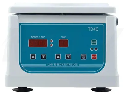 Immagine prodotto di Centrifuga da laboratorio - Modello TD-4C, centrifuga da banco - Bassa velocità - Adatta per PRP (piastrine ricche di piastrine) - Display digitale - 0–4000 giri/min - Timer 0–99 minuti - 2150×g - 220V, spina europea
