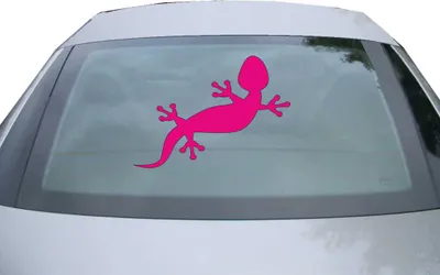 Produktbild von Indigos UG - Aufkleber Heckscheibe & Motorklappe DE2880 - pink - 600x428 mm - Gecko - Fisch - Auto Scheiben Fenster Heckklappe Tuning Racing JDM - Die cut