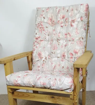 Produktbild von Rattani Polster für Gartenstuhl, Gartenmöbel , Gartenbank Sevila, Hochlehner Auflage, Gr. 125 x 55 cm Col. Pure Cotten Red