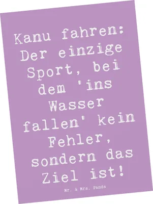 Produktbild von Mr. & Mrs. Panda Postkarte Spruch Kanu Abenteuer - Lavendeltraum - Geschenk, Flüsse, Wasser, Grußkarte, Ansichtskarten, Sportler, Sportart, Teamsport, Fotokarte, Natur