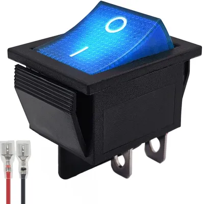 Produktbild von ProRide Wippschalter KCD4-202 2-polig mit Kabel, 250 V/16 A, Blau