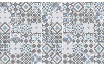 Image de Autocollants décoratifs pour meubles – 60 autocollants Leonita imitant des carreaux de ciment – 60 autocollants de 20 x 20 cm