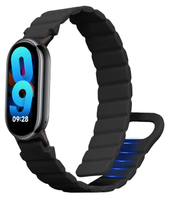 Produktbild von kwmobile Ersatzarmband kompatibel mit Xiaomi Mi Band 10 / Mi Band 9 / 8 Armband - Fitnesstracker Silikon Band mit Magnetverschluss