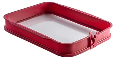 Produktbild von Auflaufform groß mit Glas-Servierplatte Silikon Backform für Aufläufe und Kuchen