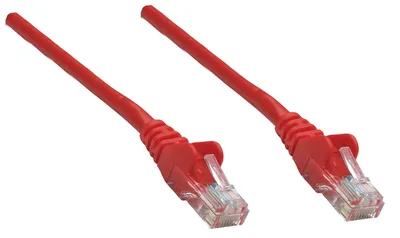 Produktbild von Intellinet Premium Netzwerkkabel, Cat6a, S/FTP, 100% Kupfer, Cat6a-, LS0H, RJ45-Stecker/RJ45-Stecker, 0,25 m, rot, 0,25 m, Cat6a, S/FTP (S-STP), RJ-45, RJ-45, Rot