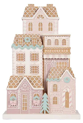 Produktbild von Clayre & Eef Lebkuchenhaus 26x10x40 cm Braun Kunststoff