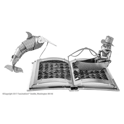 Produktbild von Metal Earth The Old Man & The Sea Book Sculpture, Bausatz, Metall