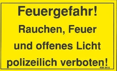 Produktbild von Warnschild - FEUERGEFAHR - Gr. ca. 25 x 15 cm - 308418