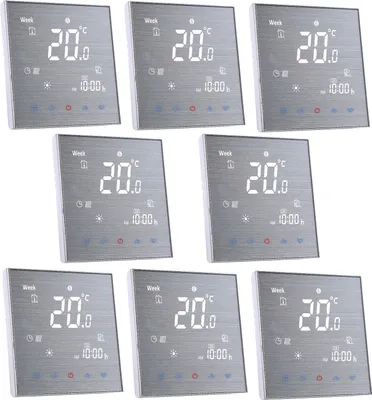 Obrázok produktu pre 8X BTH-2000L-GA Digitálny izbový termostat s LCD displejom pre 5A termostat pre vodné vykurovanie, podlahové vykurovanie, regulátor teploty, nástenný termostat, vnútorný teplomer