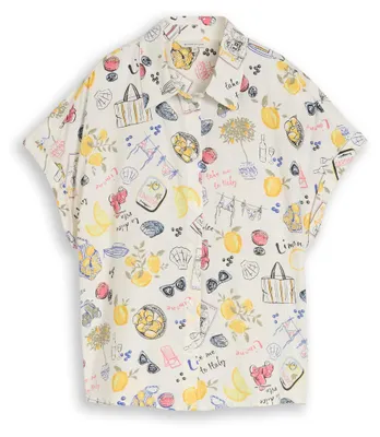 Produktbild von Loose Fit Bluse mit Leinenanteil