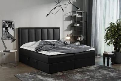 Produktbild von KIER FURNITURE Polsterbett mit Bettkasten , Bett mit Matratze, Schlafzimmer Polsterbett 180x216x103 cm