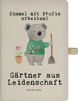 Produktbild von Mr. & Mrs. Panda Journal Gärtner Leidenschaft - Transparent - Geschenk, Gartenbau, notizbuch, Gärtnerei, Adressbuch, Spruch, Tagebuch, Skizzenbuch, Lustig, Kladde