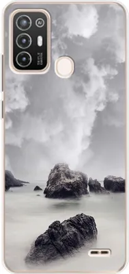 Produktbild von König Design Hülle kompatibel mit ZTE Blade A52 Kunststoff Soft Handyhülle - Handy Case Felsen Wolken