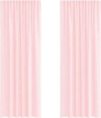 Produktbild von Voile Vorhänge mit Schlaufen 2 Stk. Hellrosa 140x260 cm
