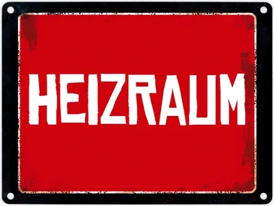 Produktbild von Heizraum Warn- und Hinweisschild im Used-Look Warnschild Hinweisschild Hinweis