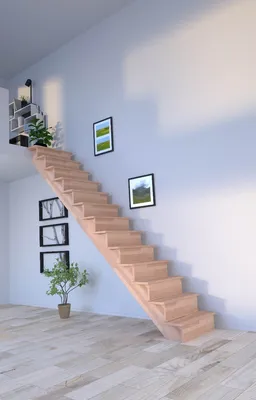 Produktbild von Holztreppe Lindos (Buche) in gerader Ausführung-80 cm-ohne Geländer-mit Setzstufen