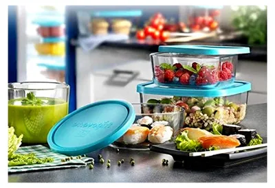Produktbild von Bormioli Voorraadpot Frigoverre Blauw 5-Delig
