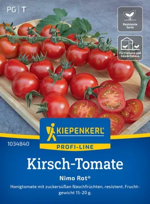 Produktbild von Kiepenkerl Kirsch Tomatensamen Nimo Rot F1 Solanum lycopersicum 6 Pflanzen