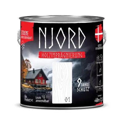Produktbild von Holzimprägnierung NJORD 2,5L Holzschutz (01) Nordschnee Schutzlack Wetterfest