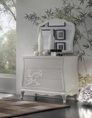 Image de Luxus Kommode mit Spiegel Kommoden Konsole Holz Modern Design Grau