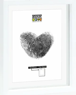 Produktbild von Deknudt S68SG1 Glasbilderrahmen mit Holzumrandung weiß Treibhauseffekt 15x20 cm
