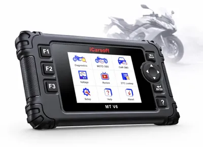 Produktbild von iCarsoft OBD2 Diagnosegerät Scanner MT V6 kompatibel mit HYOSUNG Motorräder inkl. Adapter & e Updates