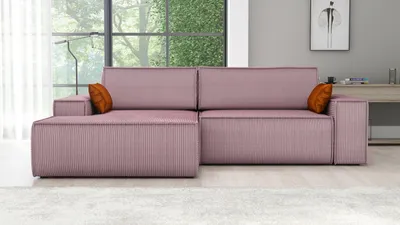 Produktbild von Ecksofa TOR mit Schlaffunktion. Farbe: Lavender.