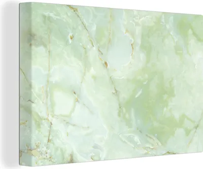 Produktbild von OneMillionCanvasses® - Leinwandbilder - 150x100 cm, Marmor - Jade - Grün, Wandbilder Kunstdruck Wanddekoration