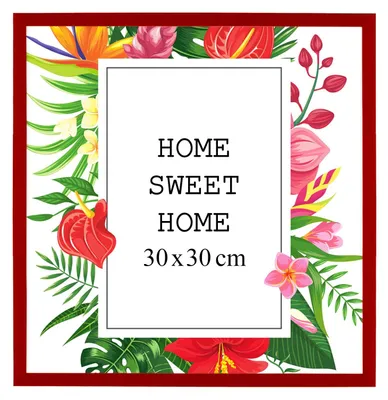Obrázok produktu pre MG Design, rám na obrázky, 30 x 30 cm – vyrobený z prírodného dreva s akrylovým sklom, určený na zavesenie aj na postavenie, vhodný na fotografie, plagáty a puzzle
